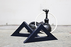 Dimitrina Sevova, Geometry of the Spirit, 2022. Studio view