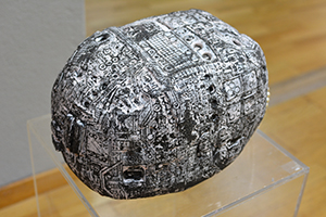 Dimitrina Sevova, site-specific installation, 2023. In the group exhibition Verwoben im Anthropozän at Kunstraum Uster. Detail