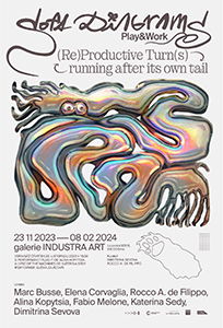 Group exhibition, Soft Diagrams – Play and Work. (Re)Productive Turn(s) – running after its own tail, 2023. Poster
